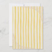 Swimming Suits Beach Yellow Stripes Bachelorette 招待状 (裏面)