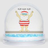 Swimming Swimmer Christmas Holiday Gift Snow Globe (正面)