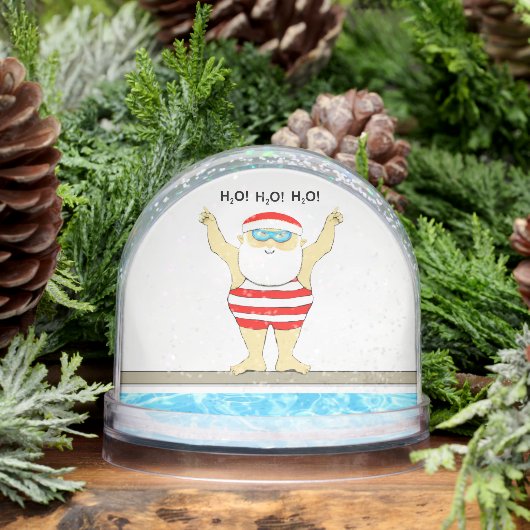 Swimming Swimmer Christmas Holiday Gift Snow Globe (冬)