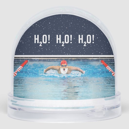 Swimming Swimmer Christmas Holiday Gift Snow Globe (裏面)
