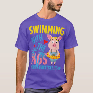 Swimming With The Pigs Nassau Bahamas Hello Summer Tシャツ