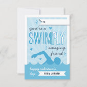 Swimply Amazing | Swim Valentine's Day Card 招待状 (正面)