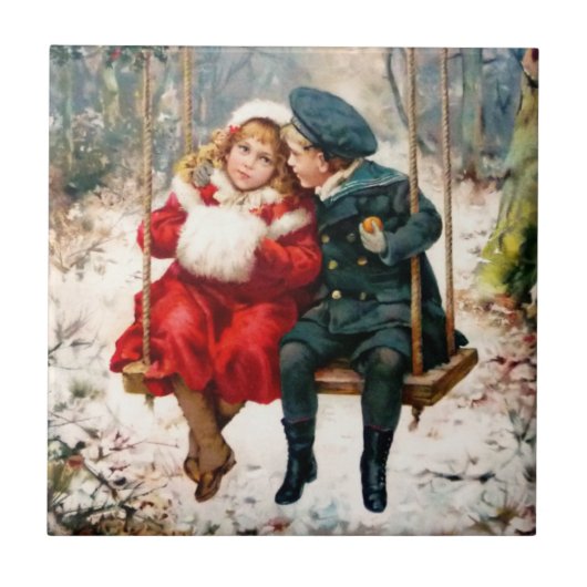 Swingビクトリアンセラミックタイルのヴィンテージ タイル (正面)