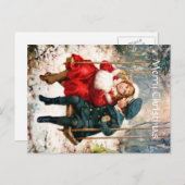 Swingビクトリアンポストカードのヴィンテージ シーズンポストカード (正面/裏面)