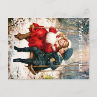 Swingビクトリアンポストカードのヴィンテージ シーズンポストカード