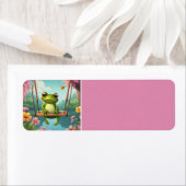 Swingリターンラベルの可愛らしい小さなカエル ラベル (インサイチュ)