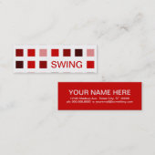 SWING (モダン正方形) スキニー名刺 (正面/裏面)