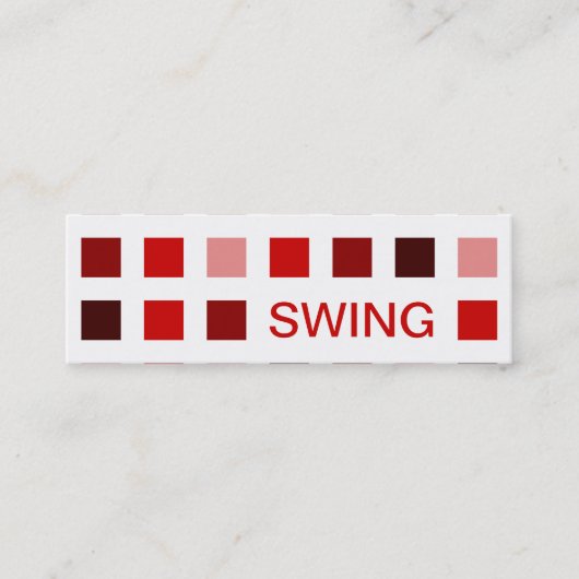SWING (モダン正方形) スキニー名刺 (正面)