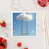 Swing Hanging From a Cumulus Cloud スタンダードカクテルナプキン (インサイチュ)