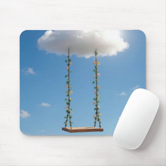 Swing Hanging From a Cumulus Cloud マウスパッド (マウス)