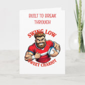 Swing Low Power Run Cartoon Rugby Charge カード (正面)