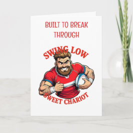 Swing Low Power Run Cartoon Rugby Charge カード