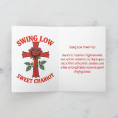 Swing Low Sweet Chariot Cross and Rose Motif カード (内部)