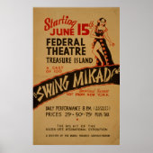 Swing MikadoヴィンテージシアターWPAポスター ポスター (正面)