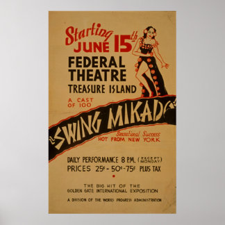 Swing MikadoヴィンテージシアターWPAポスター ポスター
