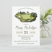 Swing on By, Golf Themed Baby Shower 招待状 (スタンド正面)