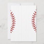 "Swing On Over – Baseball Birthday Boy Party  招待状 (裏面)