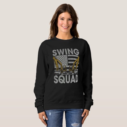 Swing Squad US Flag - Construction Workers & Const スウェットシャツ (正面フル)