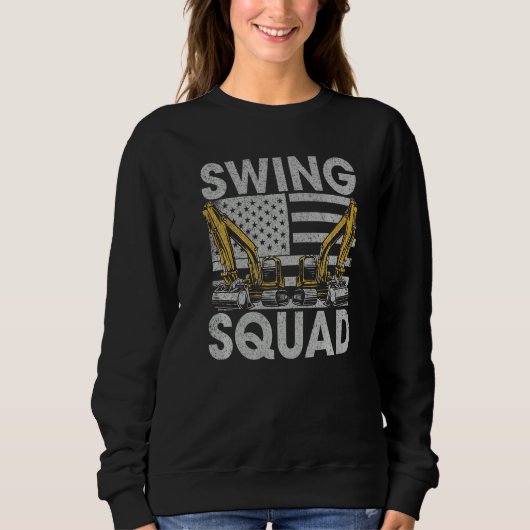 Swing Squad US Flag - Construction Workers & Const スウェットシャツ (正面)