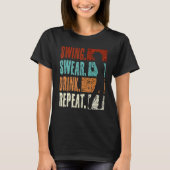 Swing Swear Drink Repeat Golf Tシャツ (正面)