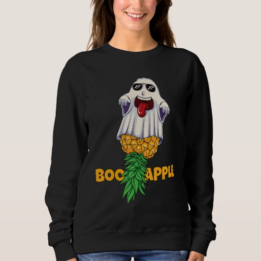 Swinger Halloween BooApple Boo Pineapple Ghost Men スウェットシャツ (正面)