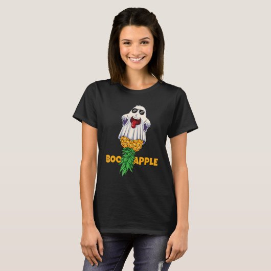 Swinger Halloween BooApple Boo Pineapple Ghost Men Tシャツ (正面フル)