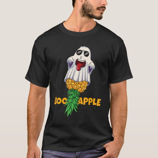 Swinger Halloween BooApple Boo Pineapple Ghost Men Tシャツ (正面)