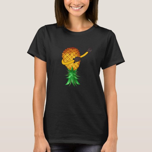 Swinger Upside Down Dabbing Pineapple for Women Me Tシャツ (正面)