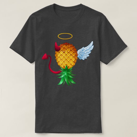 Swinger Upside Down Pineapple Half Devil Half Ange Tシャツ (デザイン正面)
