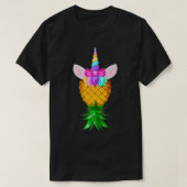Swinger Upside Down Pineapple Magical Unicorn Rain Tシャツ (デザイン正面)