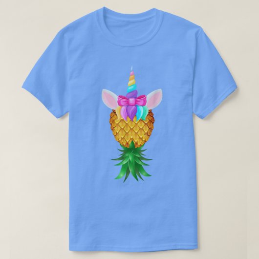 Swinger Upside Down Pineapple Magical Unicorn Rain Tシャツ (デザイン正面)