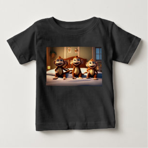 Swinginのサル ベビーTシャツ