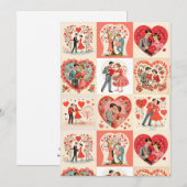 Swingin' Sixties Valentine Patchwork シーズンカード (正面/裏面)