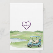 Swinging Into Fore, Blue Golf 4th Birthday 招待状 (裏面)