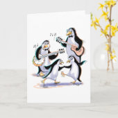 sWiNgInG pEnGuInS カード (黄色い花)