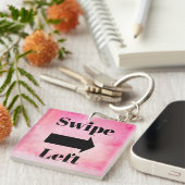 Swipe Left Keychain キーホルダー (正面右)
