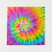 swirl colorful tie dye pattern abstract background タペストリー (正面(横))