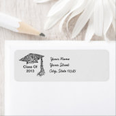 Swirl Grad Cap address labels ラベル (インサイチュ)