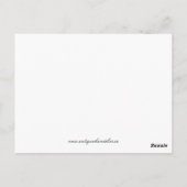 Swirl Navyモダンのテー結婚ブル番号カード ポストカード (裏面)