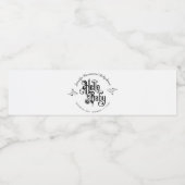 Swirl Ornament Frame Gothic Hello Baby Shower ペットボトルラベル (シングルラベル)