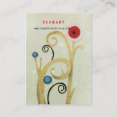 Swirl Red Poppy名刺 名刺 (裏面)