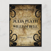 Swirl RSVPエレガントポストカード インビテーションポストカード (正面)