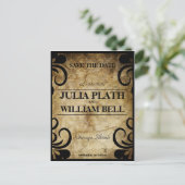 Swirl RSVPエレガントポストカード インビテーションポストカード (スタンド正面)