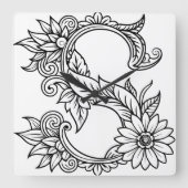 Swirl.S スクエア壁時計 (正面)