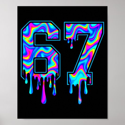 Swirl Six Seven Drip 6 7 Meme Gen Alpha Slang  ポスター (正面)