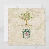 Swirl Tree Roots Anticued Family カスタム懇親会 招待状 (裏面)