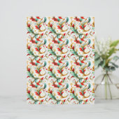 Swirled christmas floral craft paper (スタンド正面)