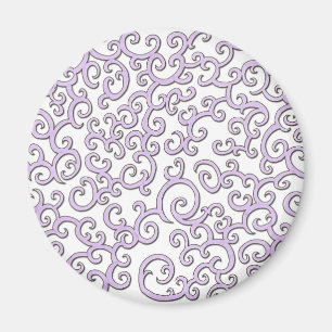 Swirleyの紫色の落書き マグネット