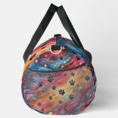Swirling Cosmic Paw Print  ダッフルバッグ (右)