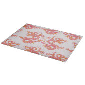 Swirling Dragon in Pink and Orange カッティングボード (角)